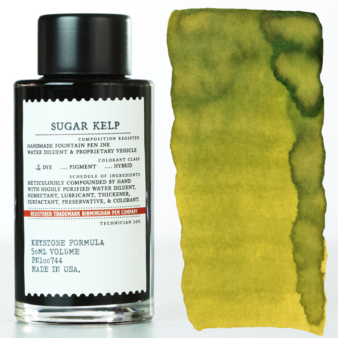 Lime green color Sugar Kelp Fountain Pen Ink bottle.