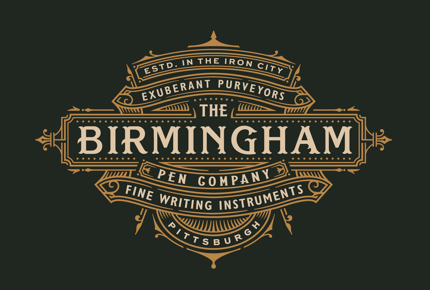 Ornate Birmingham Pen Company Logo